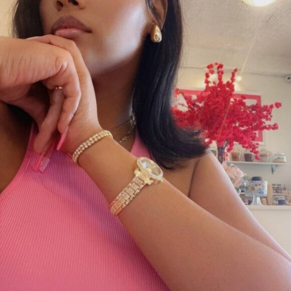 Kiani Gold Watch and Bracelet Set
